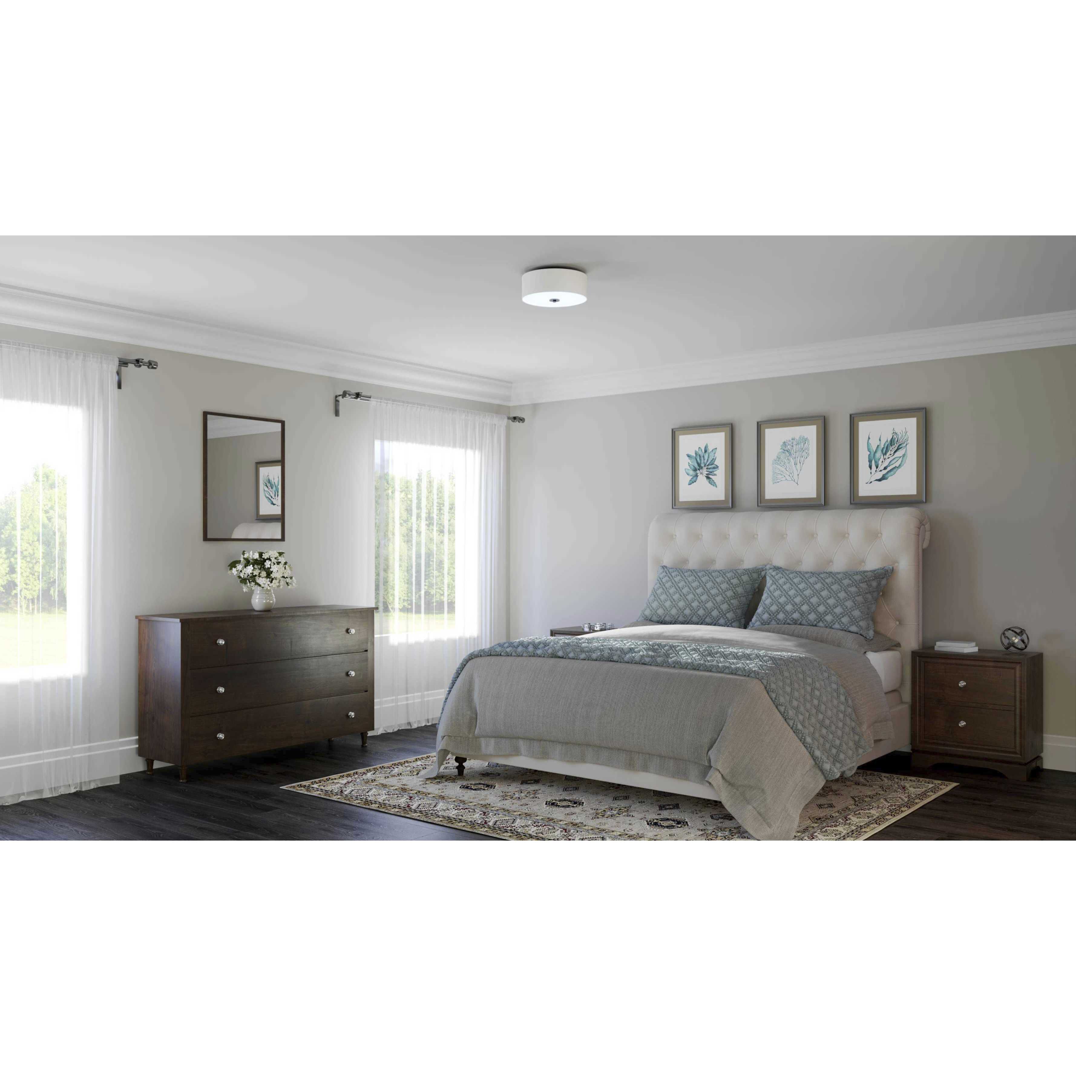 Briscoe 2 Light 13 inch Graphite Flush Mount Ceiling Light