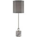 Arabella 33 inch 100.00 watt Polished Nickel with Gray Buffet Lamp Portable Light