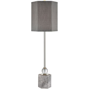 Arabella 33 inch 100.00 watt Polished Nickel with Gray Buffet Lamp Portable Light