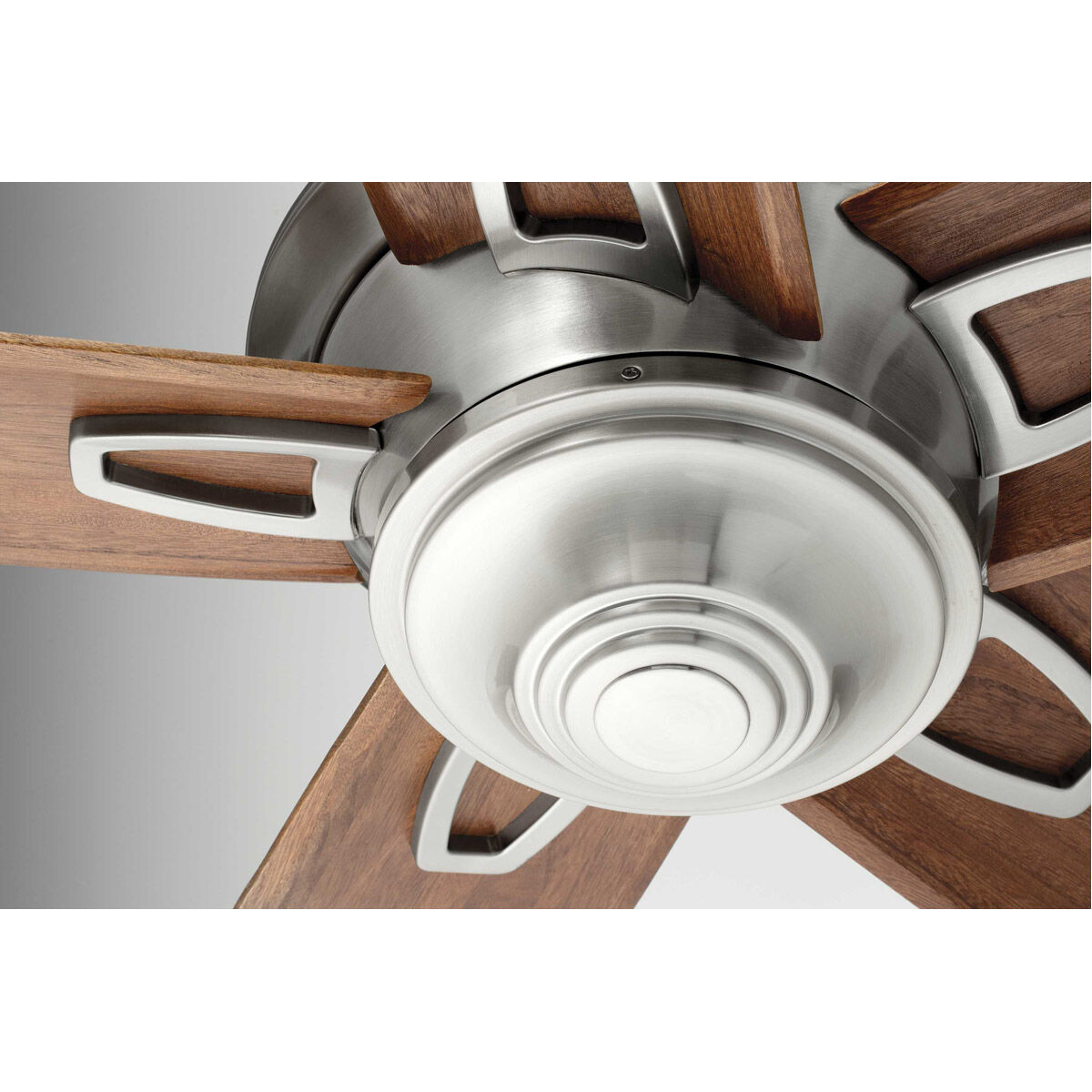 Eldridge 68 inch Brushed Nickel with Medium Cherry Blades Ceiling Fan