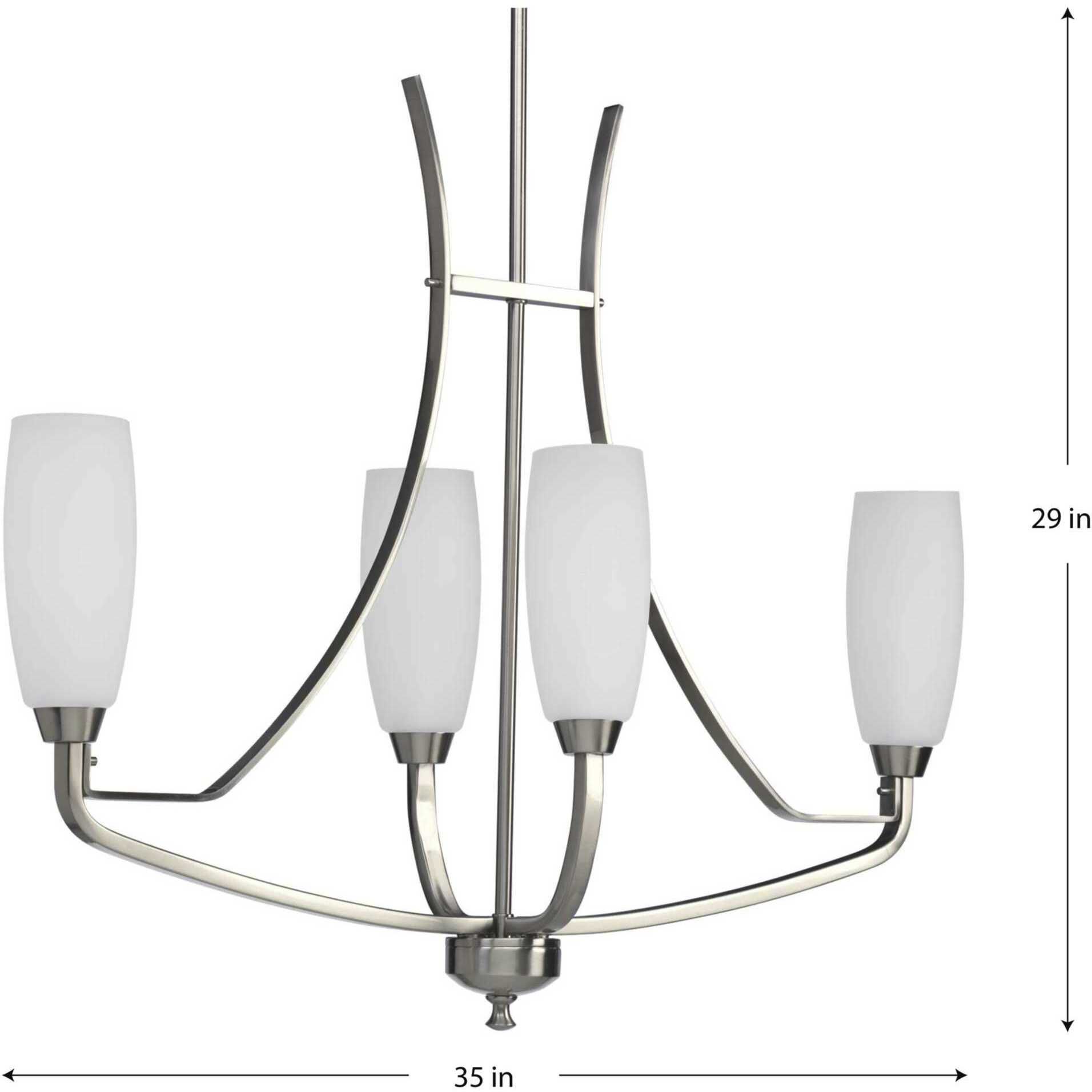 Anna 4 Light 13 inch Brushed Nickel Chandelier Ceiling Light