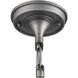 Zera 1 Light 10 inch Weathered Zinc with Polished Nickel and White Mini Pendant Ceiling Light