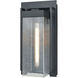 Claremont 1 Light 17 inch Matte Black Outdoor Sconce