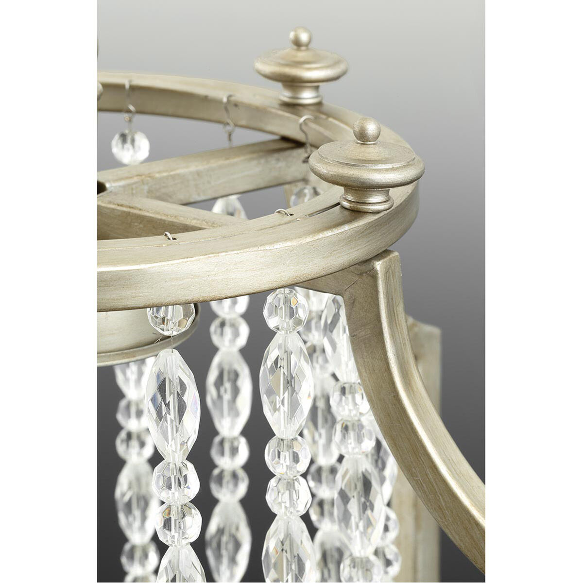 Bradstreet 6 Light 38 inch Silver Ridge Linear Chandelier Ceiling Light, Design Series