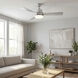Boston 52 inch Brushed Nickel with Silver Blades Ceiling Fan, Progress LED
