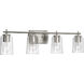 Art 4 Light 32 inch Brushed Nickel Bath Vanity Wall Light