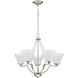 Annette St 5 Light 27 inch Brushed Nickel Chandelier Ceiling Light