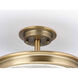 Artrude St 2 Light 12.38 inch Vintage Brass Semi-Flush Mount Convertible Ceiling Light