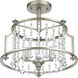 Bradstreet 3 Light 15.88 inch Silver Ridge Semi-Flush Mount Convertible Ceiling Light, Design Series