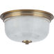 Artrude St 2 Light 12.38 inch Vintage Brass Flush Mount Ceiling Light