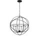 Somma Way 6 Light 22.5 inch Black Chandelier Ceiling Light