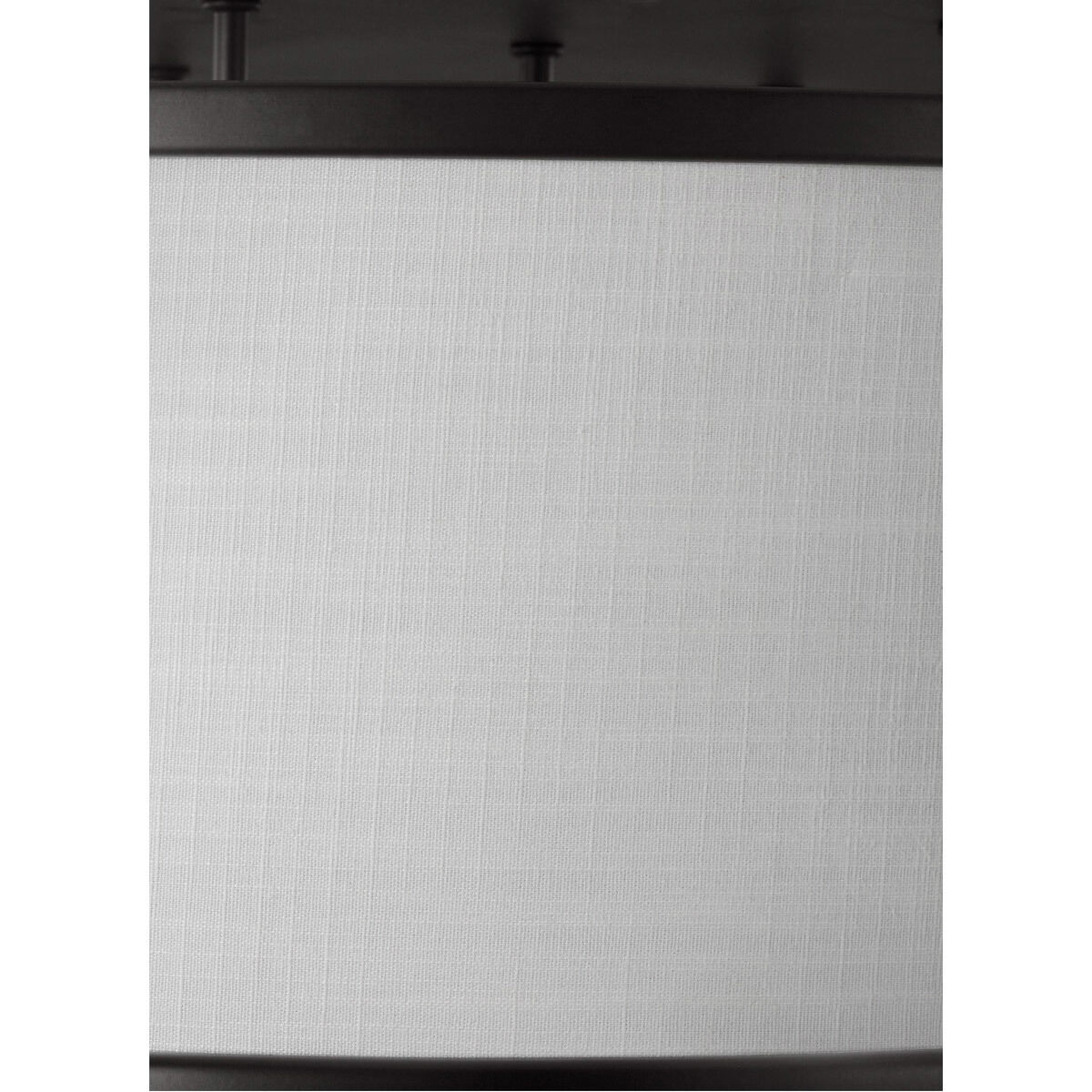 Cosenza 5 Light 30.25 inch Oil Rubbed Bronze Semi-Flush Mount Ceiling Light, Ivory Linen