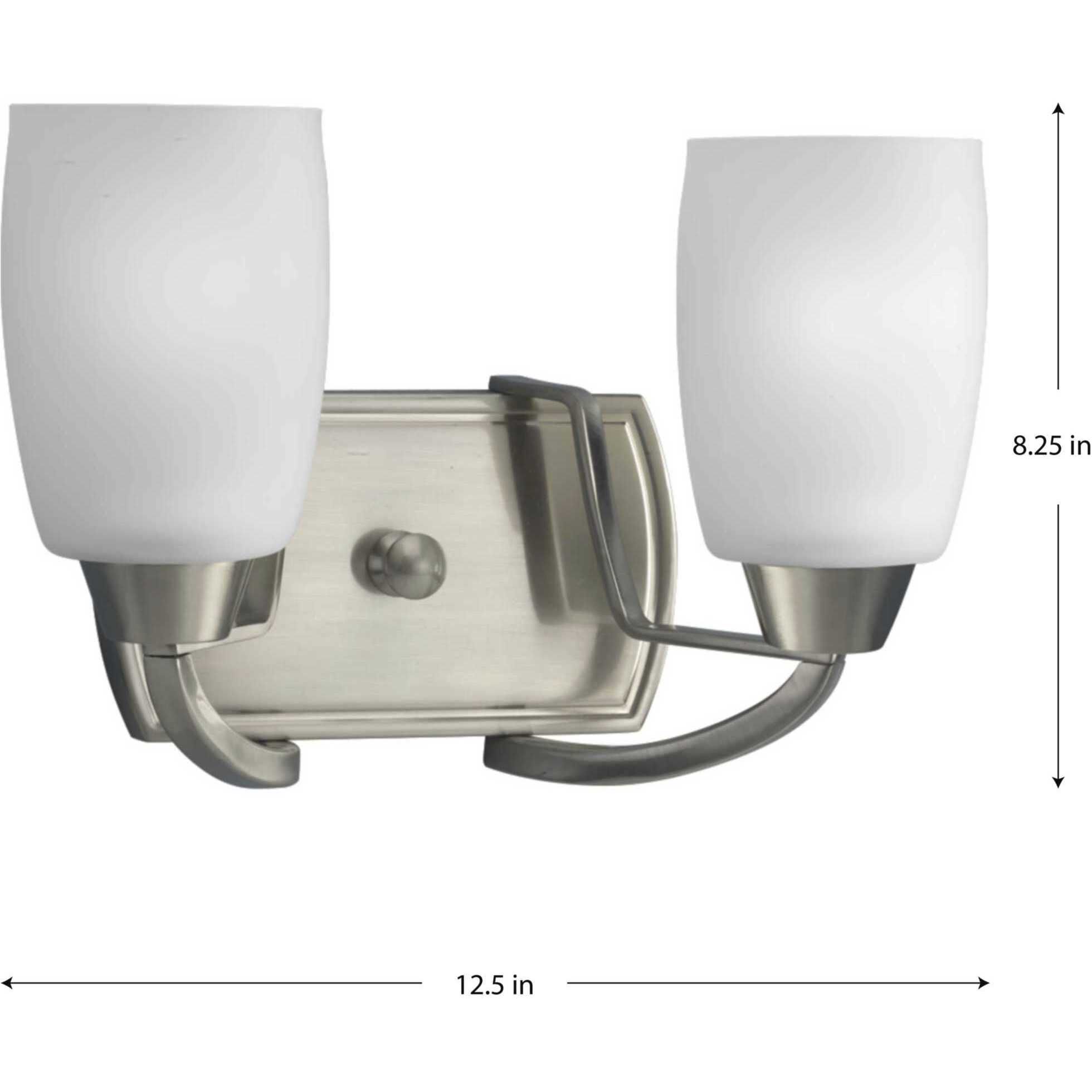 Anna 2 Light 13 inch Brushed Nickel Bath Vanity Wall Light