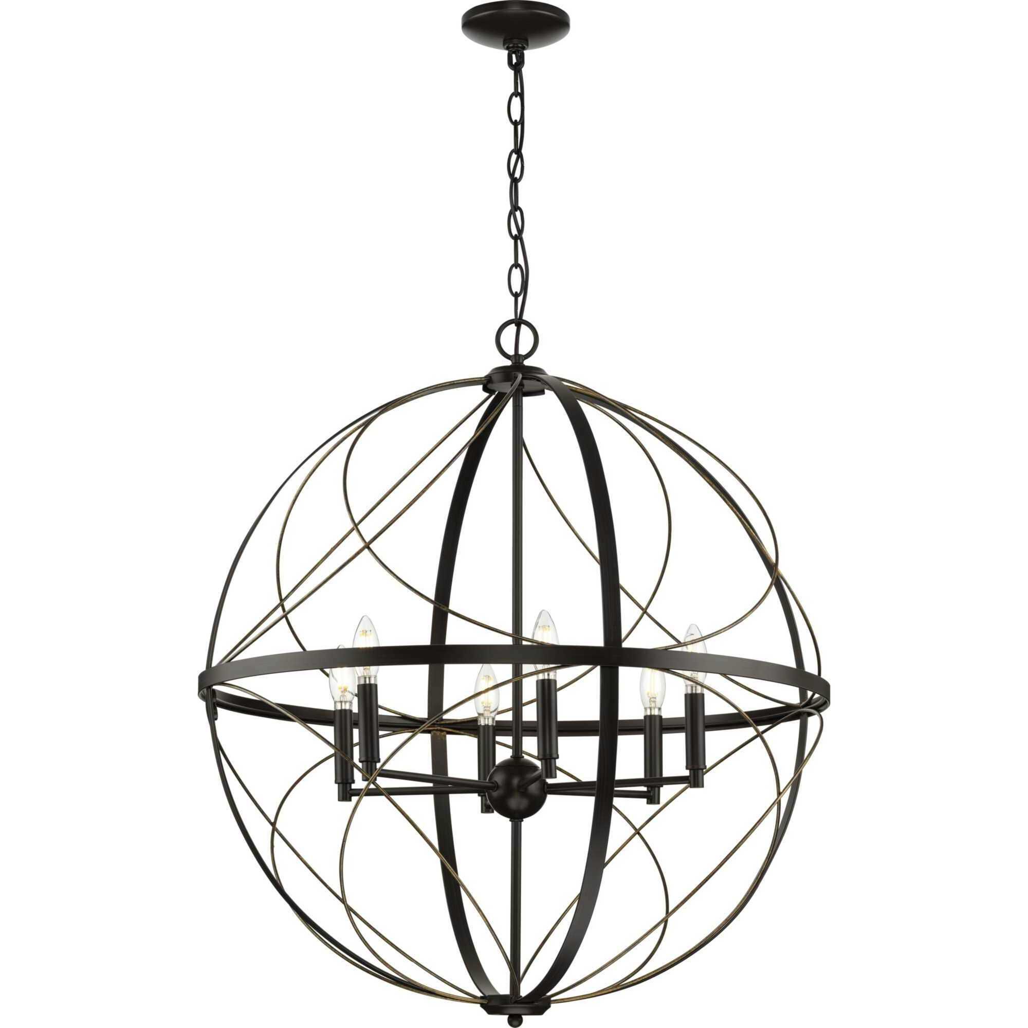 Gerald Ave 6 Light Antique Bronze Pendant Ceiling Light