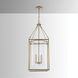 Tatum 4 Light 16 inch Aged Brass Foyer Ceiling Light