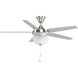 Elixir 54 inch Brushed Nickel with Silver/Natural Cherry Blades Ceiling Fan