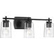 Art 3 Light 23 inch Matte Black Bath Vanity Wall Light