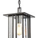 Brough 8 inch 100.00 watt Matte Black Outdoor Pendant