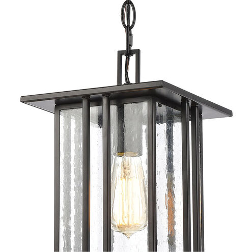 Brough 1 Light 8 inch Matte Black Outdoor Pendant
