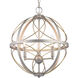 Gerald Ave 3 Light Silver Ridge Pendant Ceiling Light