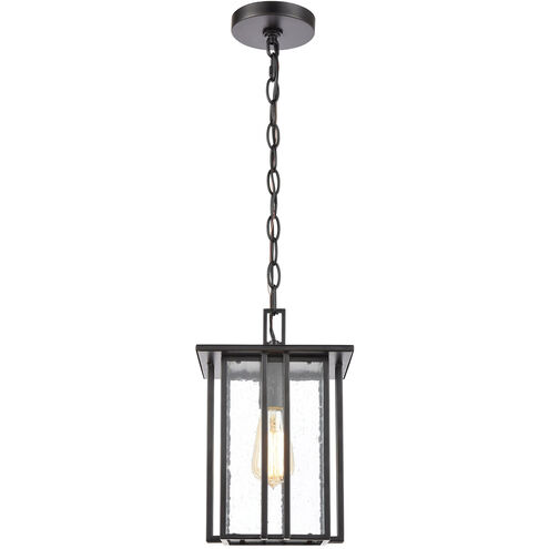 Brough 1 Light 8 inch Matte Black Outdoor Pendant