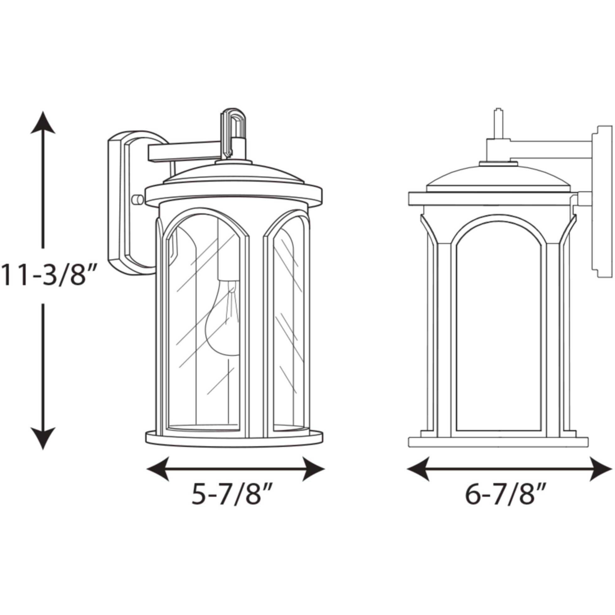 Roxana 1 Light 11 inch Antique Bronze Outdoor Wall Lantern