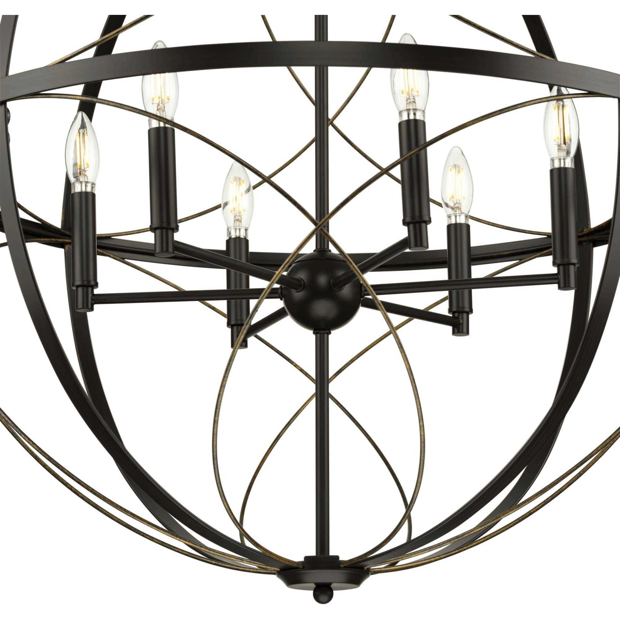 Gerald Ave 6 Light Antique Bronze Pendant Ceiling Light