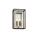 Paddington 2 Light 17 inch Bronze With Polished Stainless Outdoor Wall Sconce