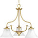 George 3 Light 23.5 inch Brushed Bronze Chandelier Ceiling Light