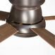 Irving 52 inch Antique Bronze with American Walnut Blades Ceiling Fan, Progress LED