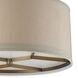 Albany 3 Light 16 inch Brushed Antique Brass Semi Flush Mount Ceiling Light