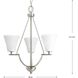 Annette St 3 Light 18 inch Brushed Nickel Foyer Chandelier Ceiling Light