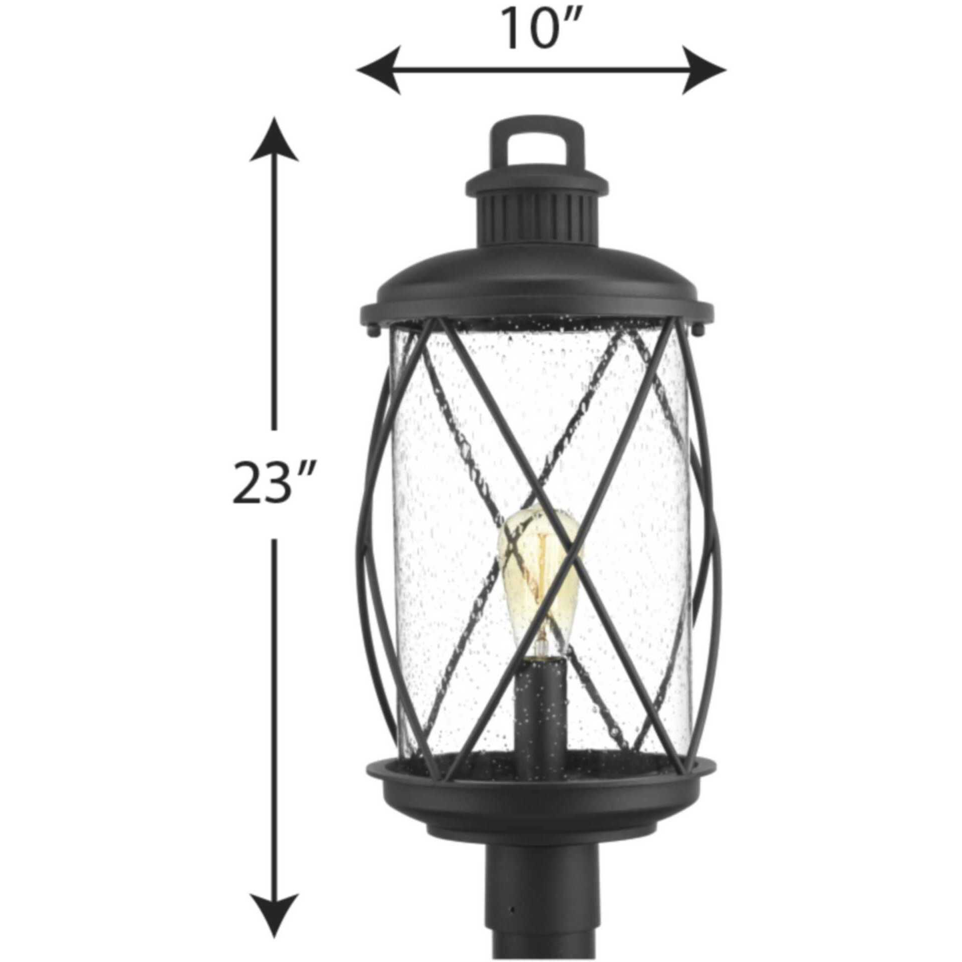 Garthwaite Ave 1 Light 23 inch Textured Black Outdoor Post Lantern