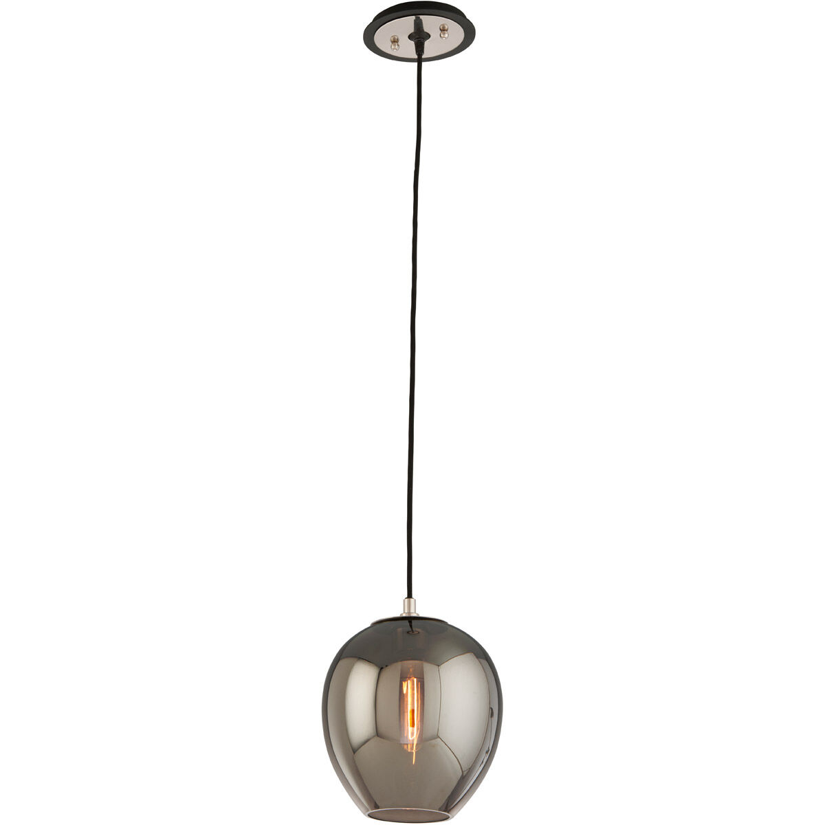 Newland 1 Light 9 inch Carbide Black and Polished Nickel Pendant Ceiling Light