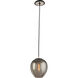 Newland 1 Light 9 inch Carbide Black and Polished Nickel Pendant Ceiling Light