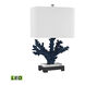 Quill 26 inch 9.5 watt Black/Navy Blue Table Lamp Portable Light in LED, 3-Way