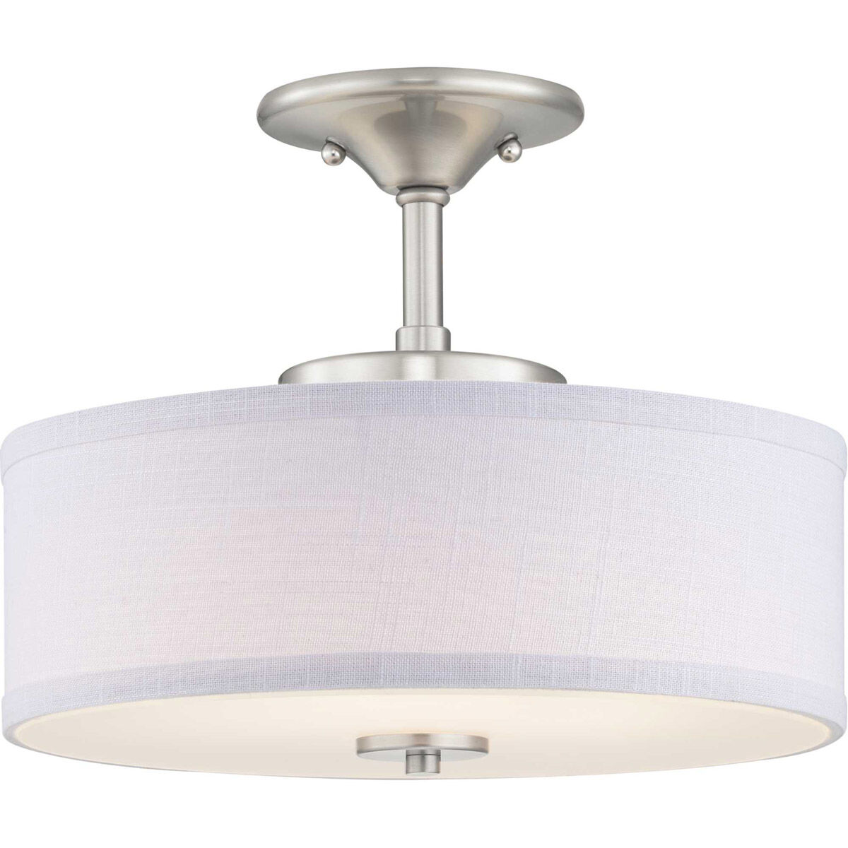 Gilchrist LED 13 inch Brushed Nickel Semi-Flush Mount Ceiling Light, Progress LED