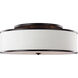 Cosenza 5 Light 30.25 inch Oil Rubbed Bronze Semi-Flush Mount Ceiling Light, Ivory Linen