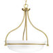 George 3 Light 22.5 inch Brushed Bronze Inverted Pendant Ceiling Light