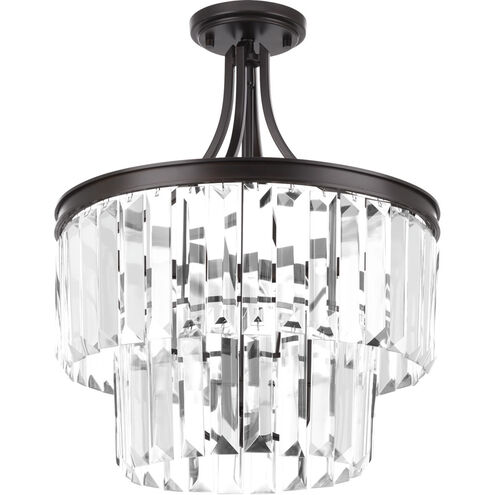 Palermo 3 Light 16 inch Antique Bronze Semi-Flush Convertible Pendant Ceiling Light, Design Series