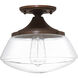 Bettie 1 Light 10.5 inch Burnished Bronze Semi-Flush Mount Ceiling Light