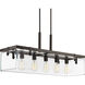 Guthrie 5 Light 37 inch Antique Bronze Linear Chandelier Ceiling Light, Design Series