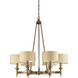 Glendale Fwy 6 Light 31 inch Antique Brass Chandelier Ceiling Light