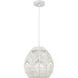 Galesberg St 1 Light 11.8 inch White Mini Pendant Ceiling Light