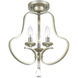 Lancaster 3 Light 14.5 inch Silver Ridge Semi-Flush Mount Convertible Ceiling Light