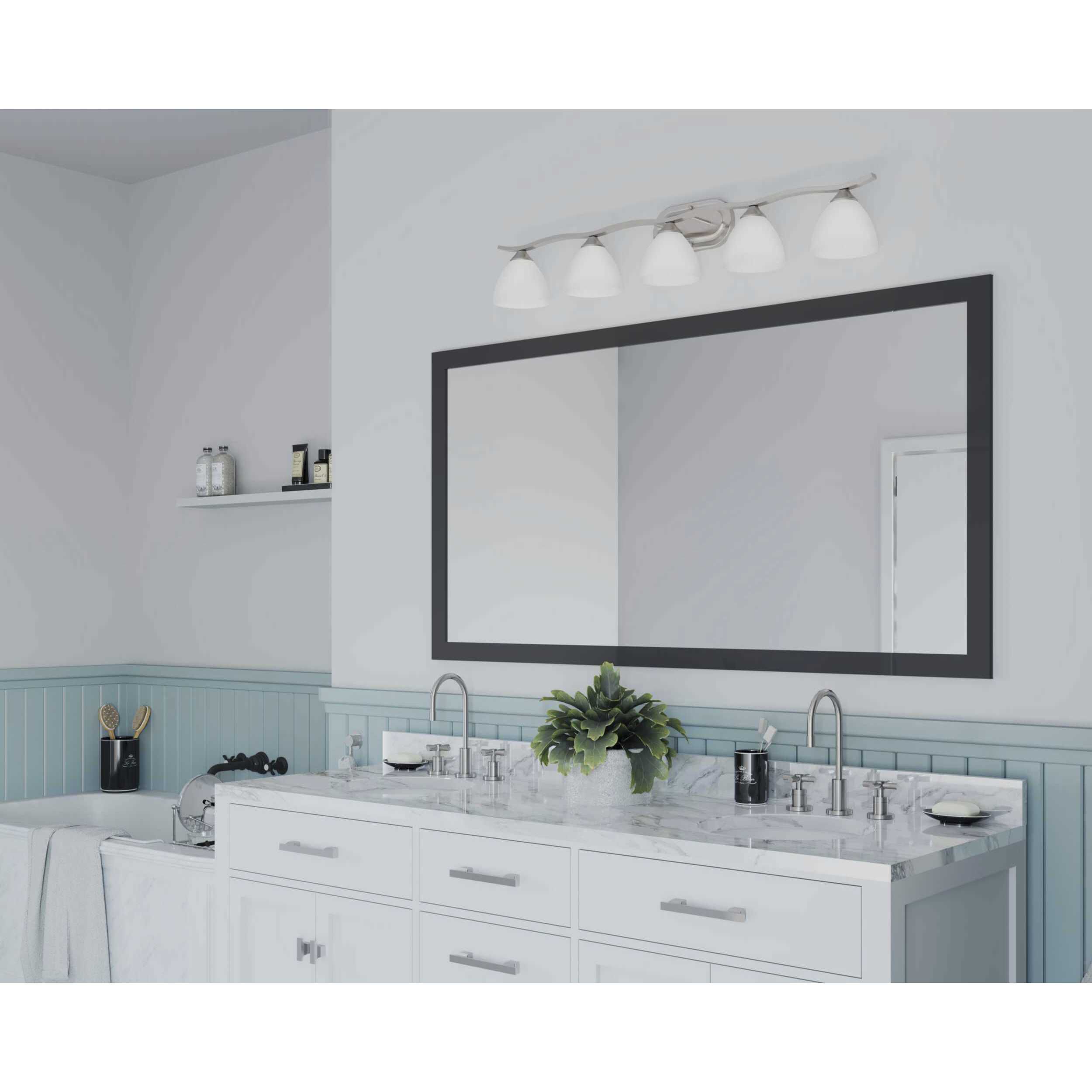 Antelo View Dr 5 Light 41.63 inch Brushed Nickel Bath Vanity Wall Light