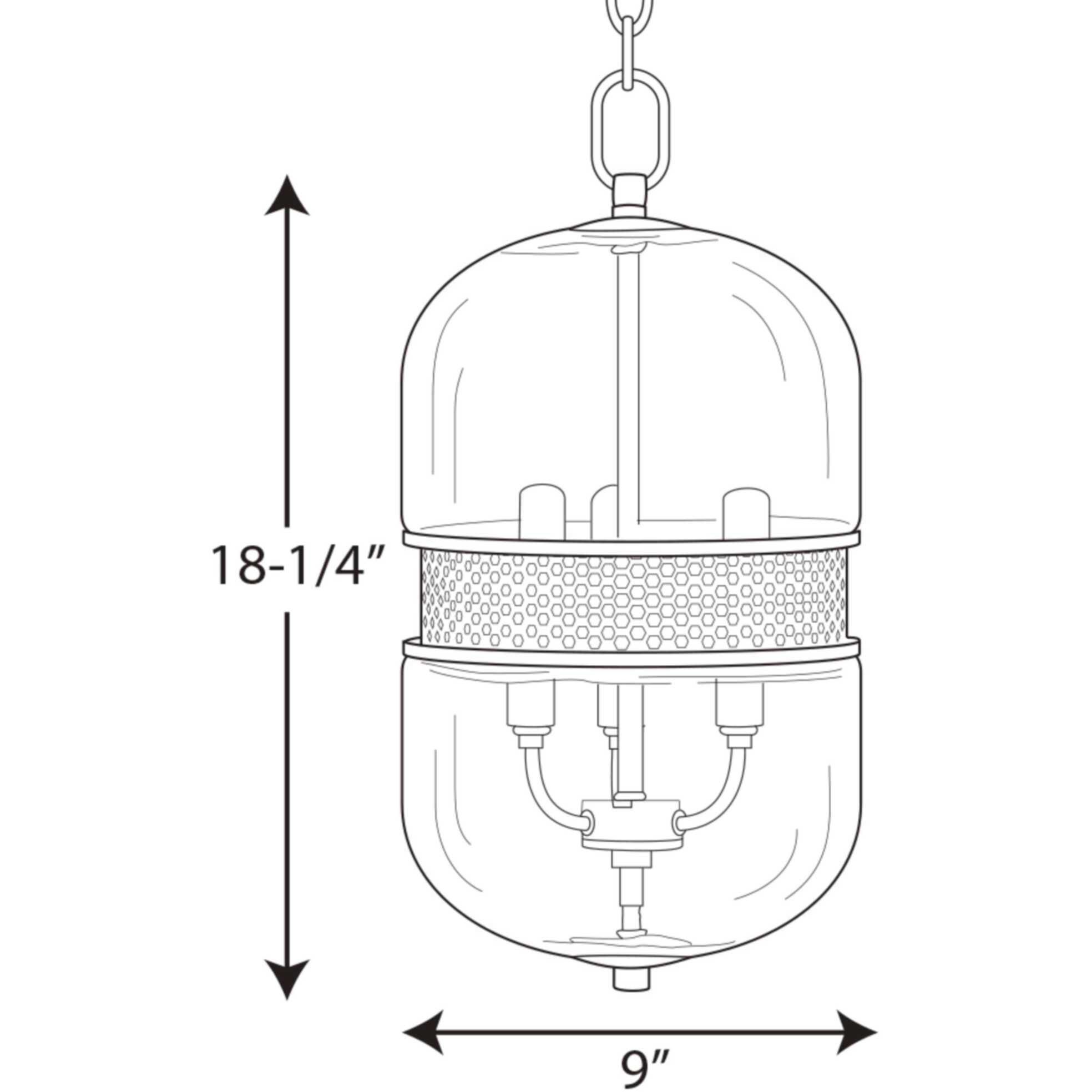 Gregory 3 Light 9 inch Polished Chrome Pendant Ceiling Light