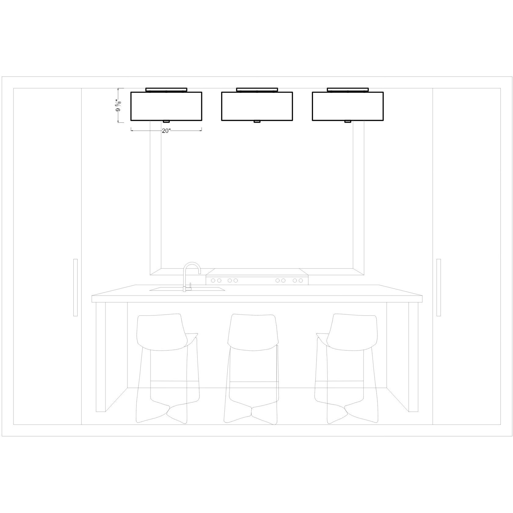 Cosenza 3 Light 20 inch Oil Rubbed Bronze Semi-Flush Mount Ceiling Light, Ivory Linen