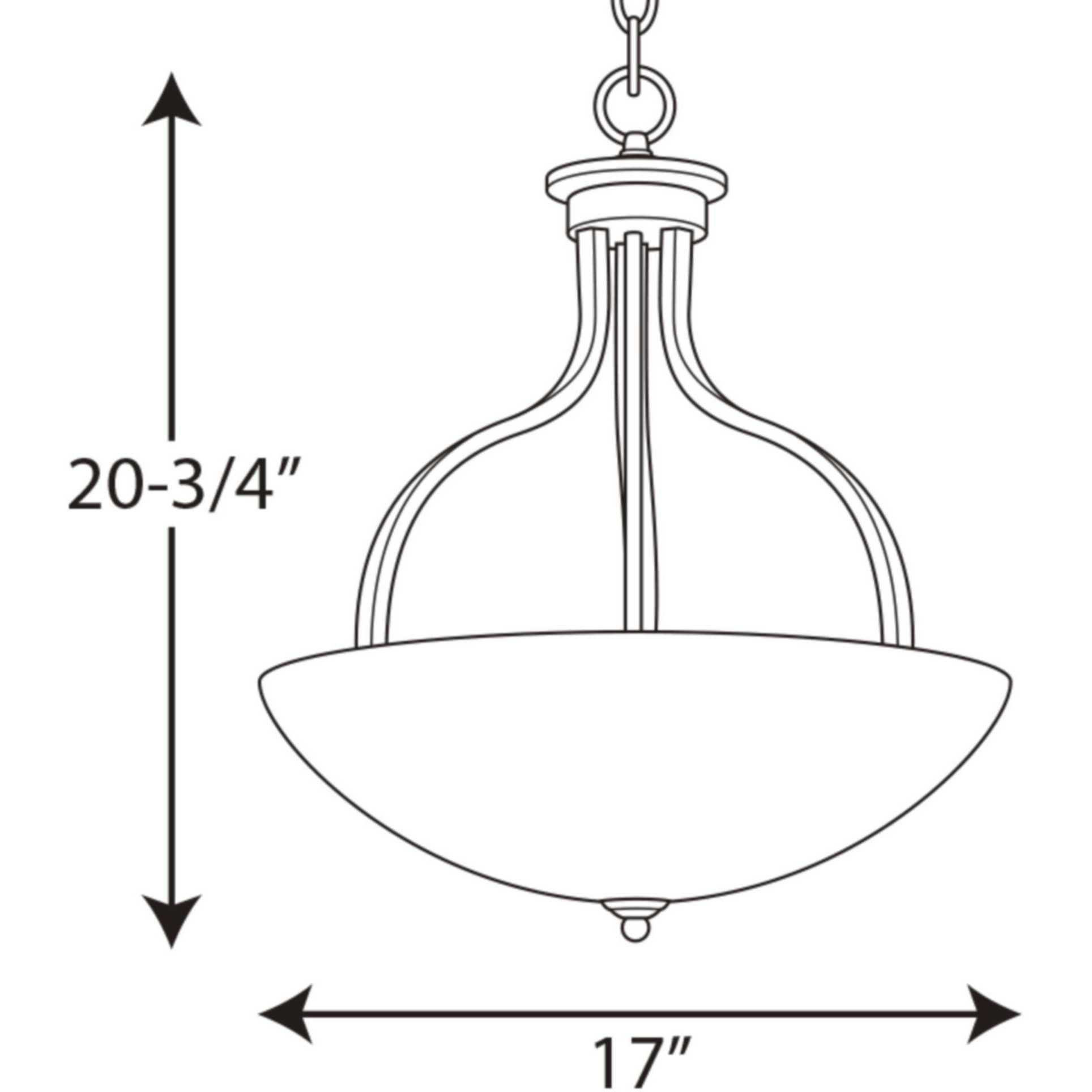 Antelo View Dr 3 Light 17 inch Brushed Nickel Inverted Pendant Ceiling Light