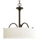 Briscoe 3 Light 19 inch Antique Bronze Hall & Foyer Ceiling Light